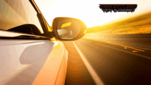 A dusty dashboard reflects upward into your windshield. 